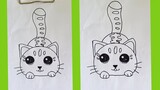 Vẽ con mèo đơn giản nhất / How To Draw A Kitten Easy