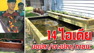 14ไอเดีย บ่อปลา/อ่างปลา/ภาชนะเลี้ยงปลา  Pond Ideas (ตัดจากlive)  l คุณพ่อคราฟ