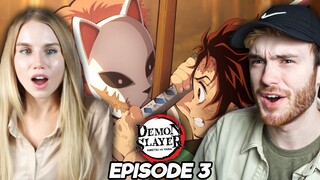 TANJIRO VS SABITO?! Demon Slayer Ep. 3 REACTION