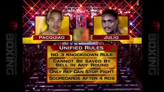 pacquiao vs Julio under card of Tyson vs Lewis full fight