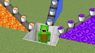 What if MIKEY MIX ALL LIQUIDS: WATER, LAVA, PORTAL in Minecraft ? Maizen JJ and Mikey Experiment