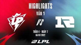 UP vs RNG | Highlights - Game 1 | Tuần 4 Ngày 7 | LPL Mùa Hè 2022