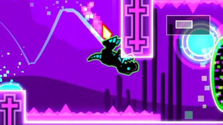 Mới chơi Geometry Dash nên hơi gà