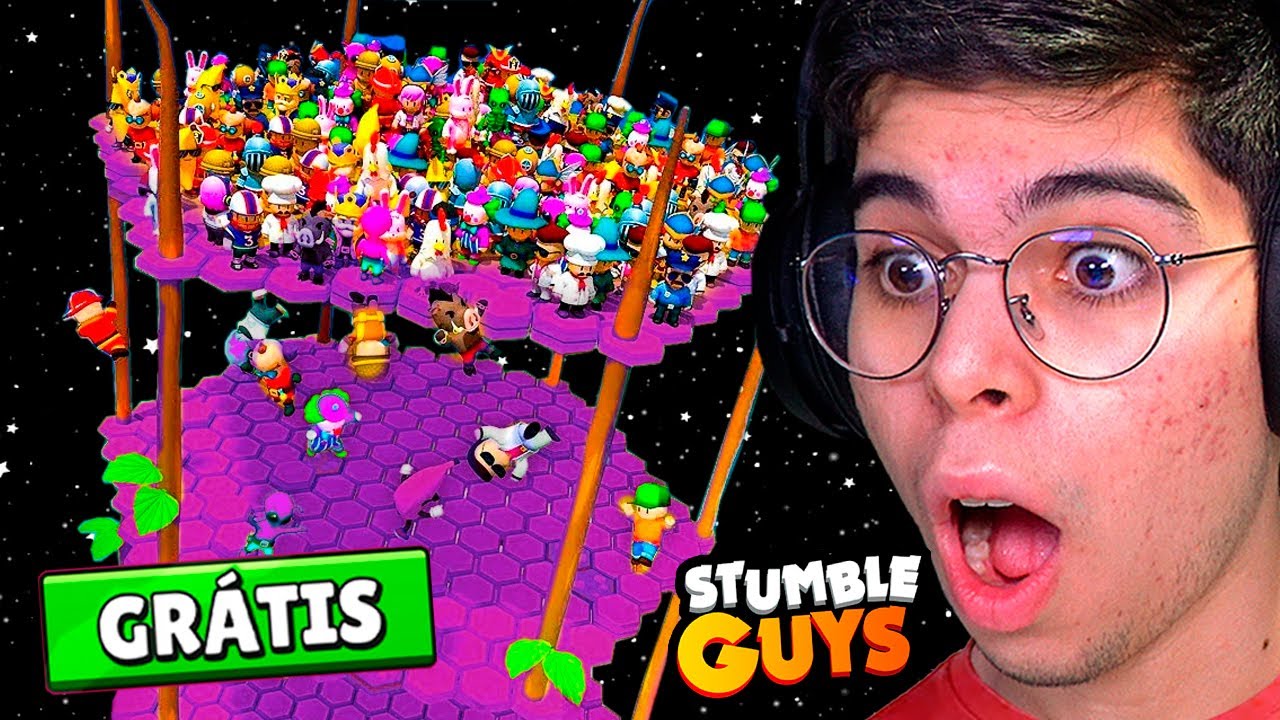 CONSEGUI JOGAR NO NOVO MAPA LAVA LAND DO STUMBLE GUYS 