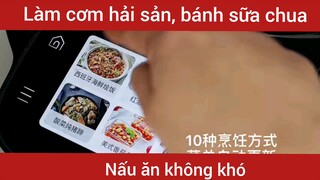 Làm cơm hải sản, bánh sữa chua                #videohaynhat
