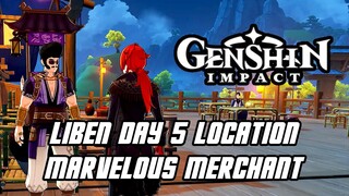 Genshin Impact - Liben Location & Task Day 5 (Marvelous Merchandise Quest)