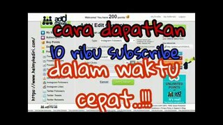 cara cepat dapatkan subscribe dengan addmefast