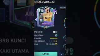 Apakah araujo akan berubah menjadi ovr 113 🤠🔥 #fifamobile #fifamobileindonesia #yuahplay