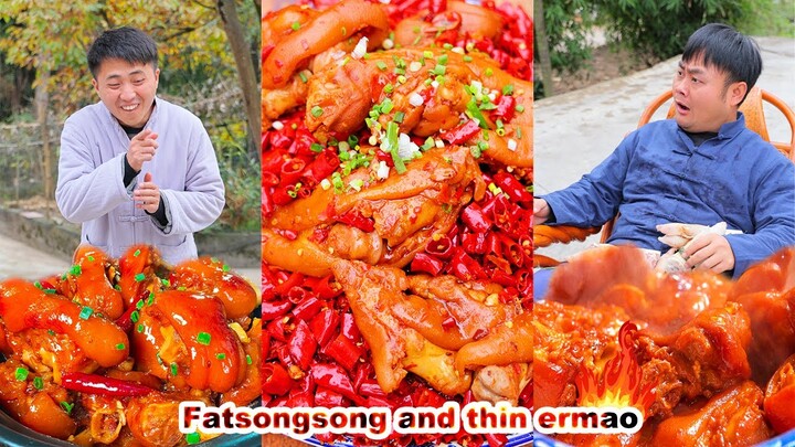 Ermao won the spicy food competition🔥Took away the beauty❗️| songsong and ermao | mukbang