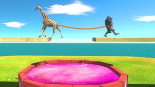 Tug of War Mammals vs Primates Over Portal - Animal Revolt Battle Simulator