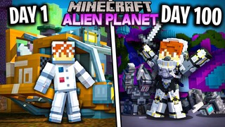 I Survived 100 Days on an ALIEN PLANET in Minecraft...