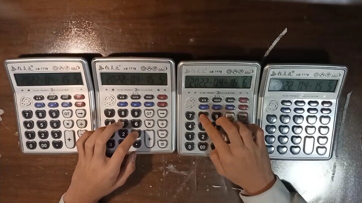 Play "The Wind Rises" with four calculators