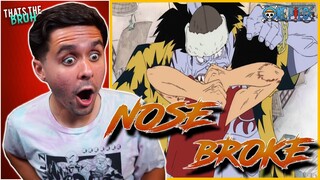 "HE BROKE HIS NOSE!" One Piece Ep.43,44 Live Reaction!