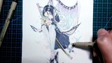 [Vẽ bút dạ] Sê ri nhân vật nữ - Shinobu Kochou