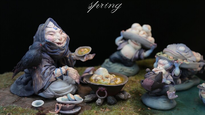 自己做手办，从原画到角色和场景制作独自完成