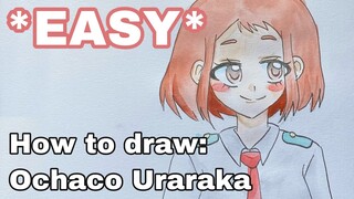 How to draw: Ochaco Uraraka (EASY TUTORIAL)