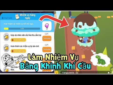 Làm Nhiệm Vụ Hằng Ngày Trong Play Together Bằng Khinh Khí Cầu Kem | Nicky Vu [Mew]