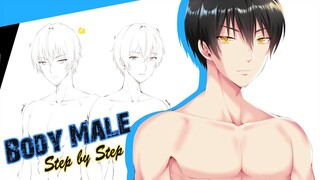 สอนวาดการ์ตูน [เเนะนำการวาดตัวผู้ชายง่ายๆ]How to draw body