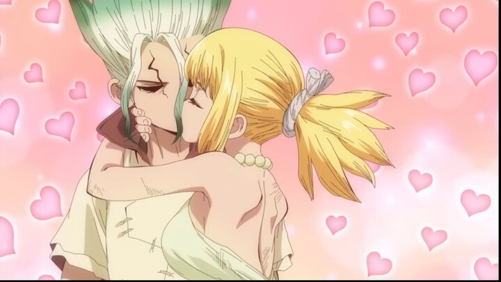 Kohaku KISS Senku and PRETEND as LOVERS | Dr STONE 第3期 Episode 8