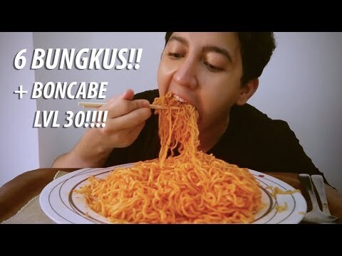 🔥 ASMR EATING: INDOMIE 6 BUNGKUS + BONCABE LVL 30!!! 🔥