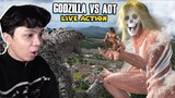 GODZILLA VS TITAN YMIR - React Live Action GODZILLA vs AOT