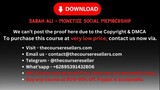 Sabah Ali – Monetize Social Membership