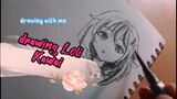 drawing Loli kawai dengan bulpoint dan tinta.