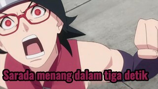 Sarada menang dalam tiga detik