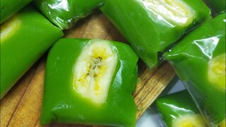 Resep Nagasari Hunkwe Pandan isi Pisang Enak Lembut dan Wangi