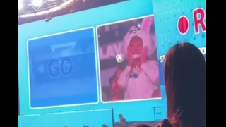 This bunny-headed leebit was chosen to dance Meunier at the StrayKids concert. The glutinous fan mus