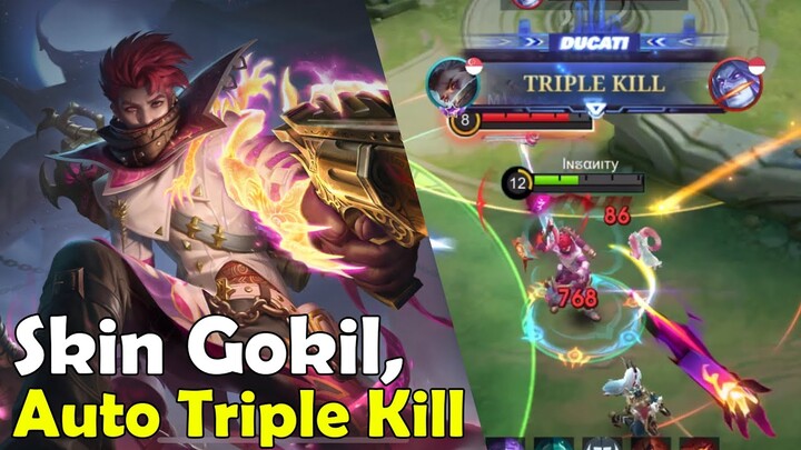 Skin Gokil, Auto Triple Kill || Review Skin Granger Exorcist mobile legends