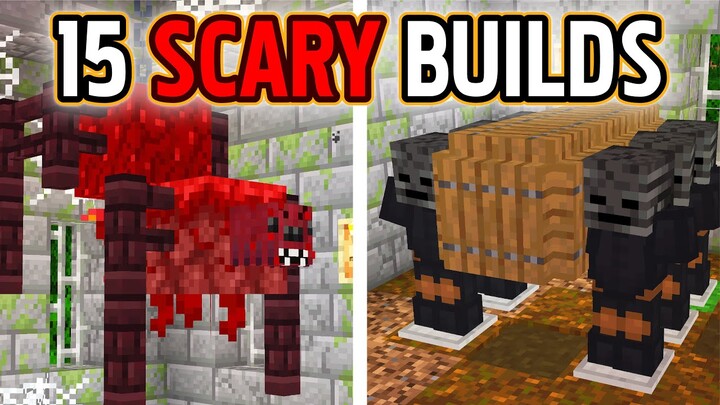 Minecraft | 15 MORE Scary Halloween Build Hack and Ideas