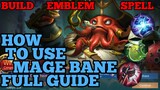 How to use mage Bane guide & best build mobile legends ml