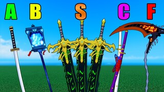 Ranking Every Sword in Blox Fruits vs. Anime