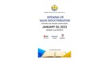 MASS INDOCTRINATION January 30, 2023 - 7:00 PM