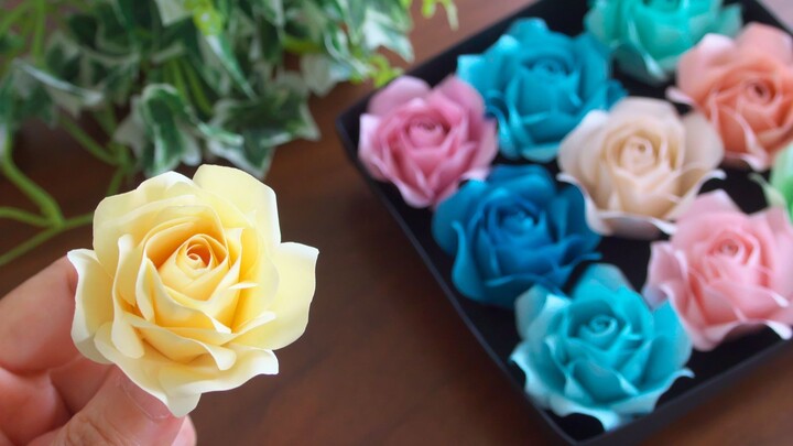 Học làm hoa hồng bằng giấy pad của Bút nghệ thuật cắt giấy Nhật Bản