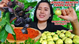 MUKBANG JENGKOL MENTAH TANPA NASI LALAPAN MENTAH PORSI SANTAI#mukbanglalapanmentah#jengkolmentah