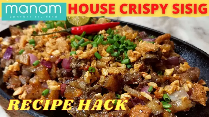 MANAM'S HOUSE CRISPY SISIG Recipe | Best Restaurant Copycat | Sizzling Sisig Recipe | Food Hack