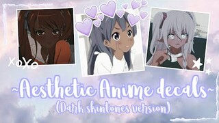 Aesthetic Anime icon decals/decal ids (Dark skintones version ♡) | For your Royale high journal ^∇^