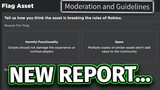 New Roblox Report Update...