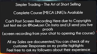 Simpler Trading – The Art of Short Selling Course Download