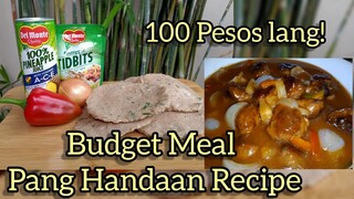 100 Pesos | BUDGET MEAL | PANG- HANDAAN RECIPE