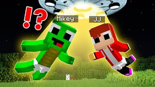 JJ and Mikey was KIDNAPPED by UFO Alien UAP In Minecraft Baby JJ and Mikey challenge (Maizen Mazien)