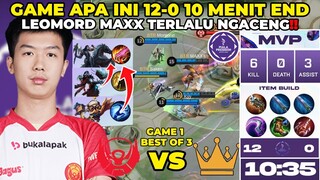 GILA GAME APA INI 12-0 | 10 MENIT END ‼️ LEOMORD + DIGGIE X FARAMIS BISA 1 VS 5 - RRQ VS BTR GAME 1