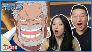 VICE ADMIRAL GARP IS LUFFY'S GRANDPA?!?! | One Piece Episode 313 Couples Reaction & Discussion