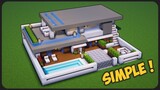 Cara Membuat Rumah Modern Simple ! || Minecraft Modern Pt.59