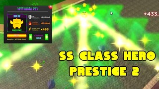 GETTING PRESTIGE 2 and SS CLASS HERO RANK In Strongest Punch Simulator!! (Roblox)