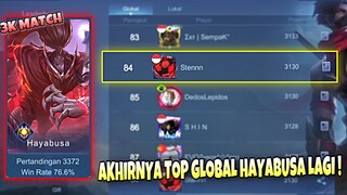 AKHIRNYA MASUK TOP GLOBAL HAYABUSA LAGI ! LANGSUNG GAS SOLO RANK ! Stenly Hayabusa Gameplay !