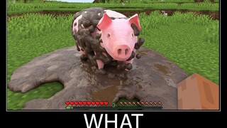 Minecraft รออะไร meme part 140 minecraft สมจริง Dirt and Pig