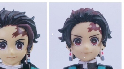 BUZZmod VS figma VS SHF Tanjiro perbandingan horizontal action figure [Kimetsu no Yaiba]